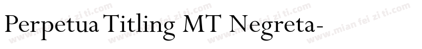 Perpetua Titling MT Negreta字体转换